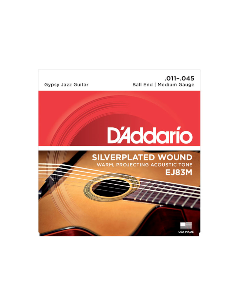 D'addario EJ83M Medium gypsy jazz guitar strings 011-045