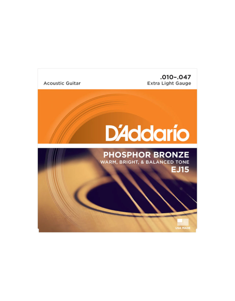 D'addario EJ15 Extra light acoustic guitar strings 010-047