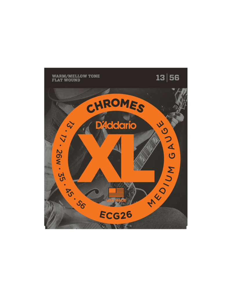 D'addario ECG26 Medium chromes jazz guitar strings 013-056