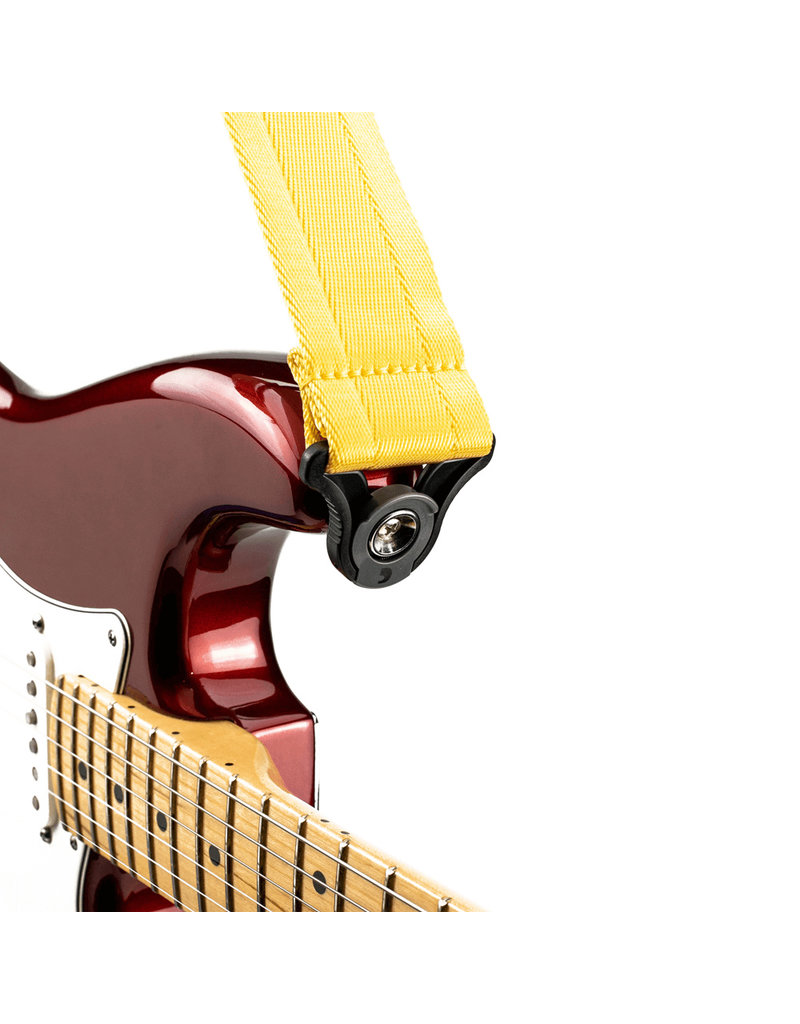 D'addario Auto Lock nylon guitar strap mellow yellow