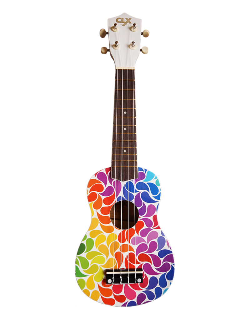 CLX Music Calista 21 sopraan ukelele rainbow drops