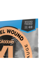 D'addario EXL115W medium gauge electric guitar strings with wound G