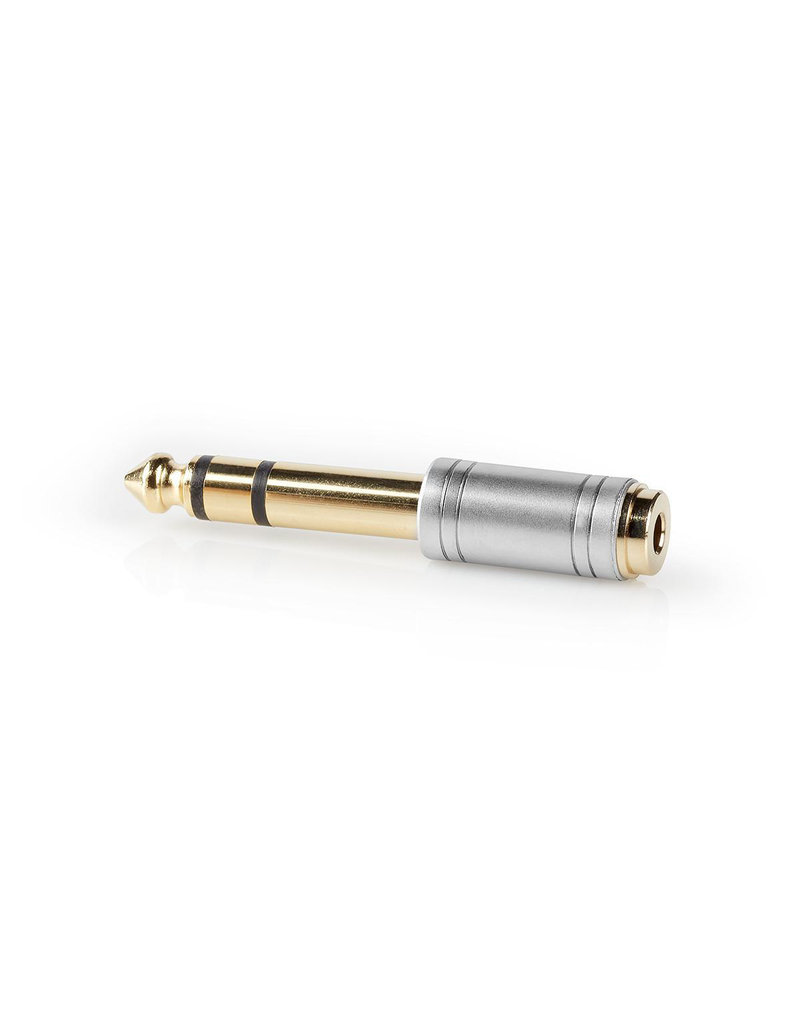 Nedis Jack adapter 6,35 mm to 3,5 mm gold plated