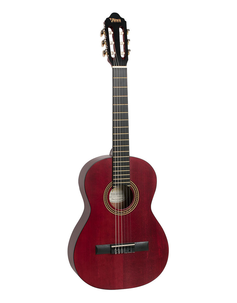 Valencia VC201 TWR 1/4 Classical guitar antique red