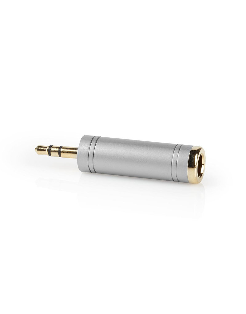 Nedis Jack adapter 3.5 mm to 6.35 mm gold plated