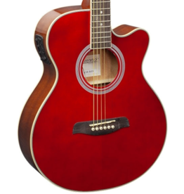 Brunswick BTK50 RD Akoestisch/elektrisch gitaar rood