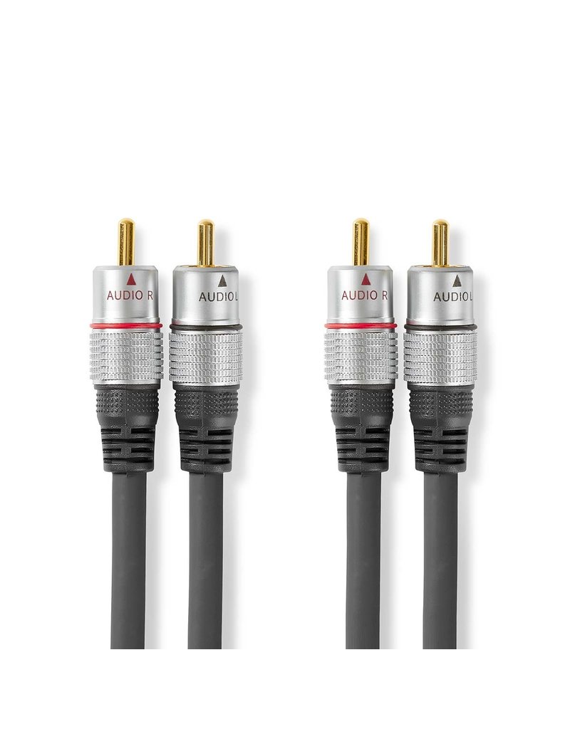 Nedis Stereo audiokabel 2x tulip naar 2x tulip 1,5m