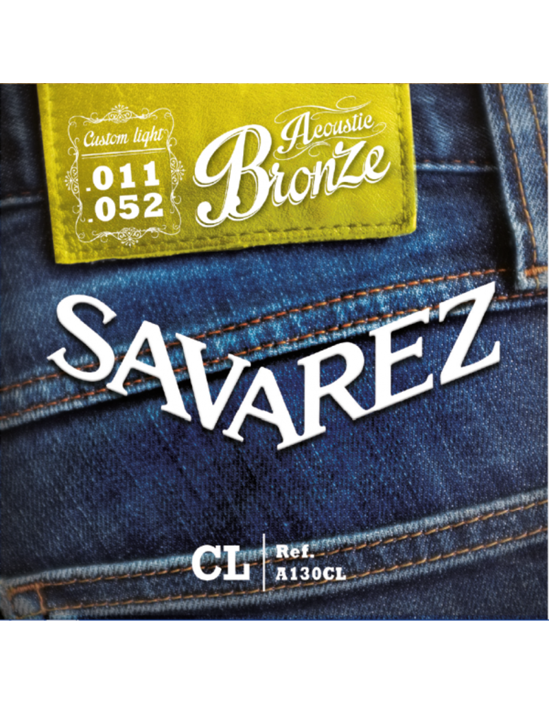 Savarez A130CL Custom light acoustic bronze guitar strings 011-052