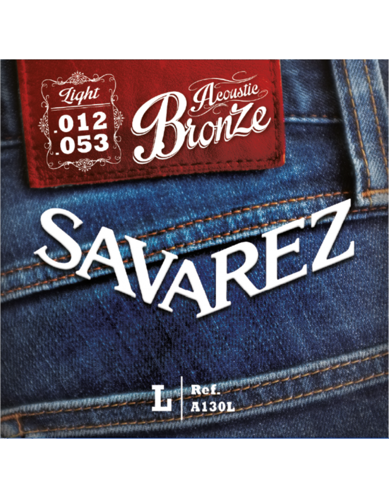 Savarez A130L Light acoustic bronze guitar strings 012-053