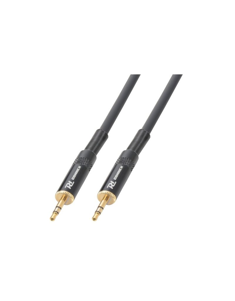 Power Dynamics Audio kabel 3,5mm jack stereo naar 3,5mm jack stereo male 1,5m