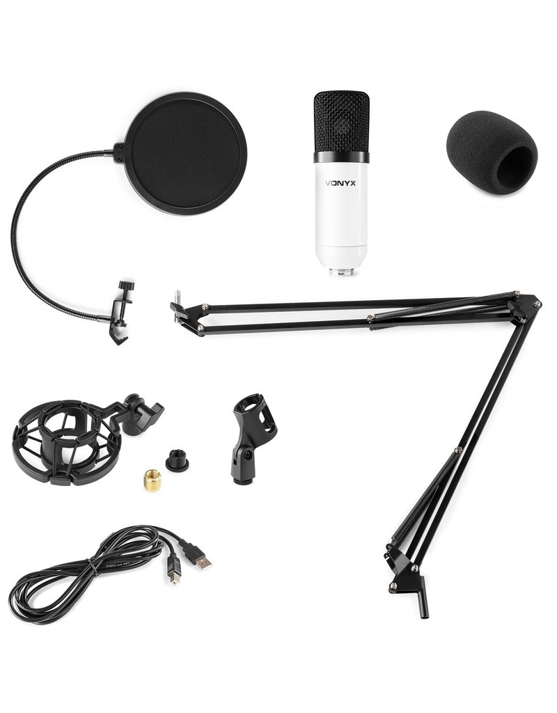 CMS300W USB microphone set white