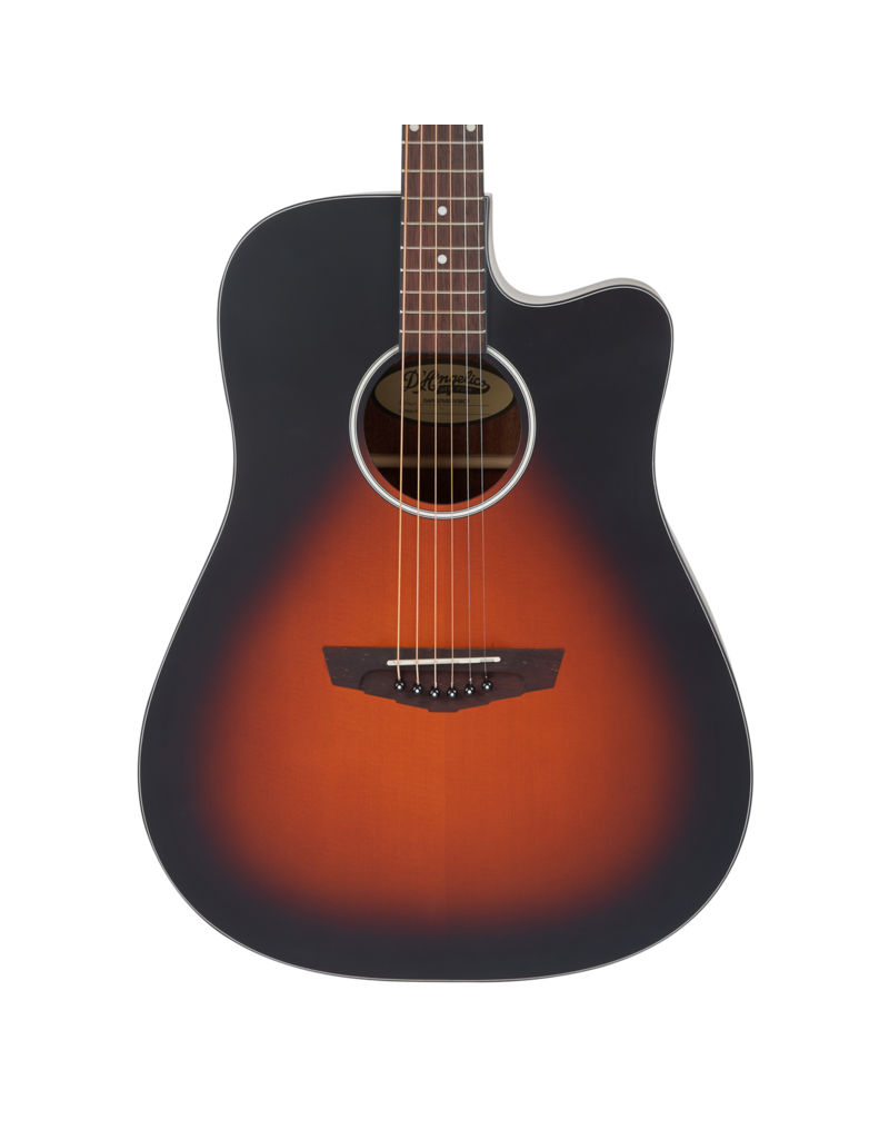 D'angelico Premier Bowery LS akoestisch/elektrisch gitaar Vintage Sunburst