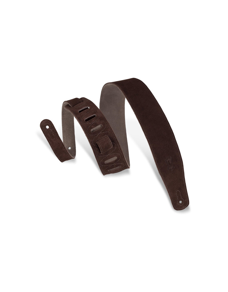 Levy's MS26-BRN suede guitar strap brown