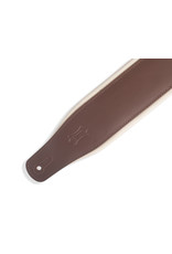 Levy's M26PD-BRN-CRM leather guitar strap brown-cream