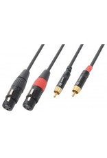 Power Dynamics XLR kabel 2x XLR female naar 2x RCA 1,5 meter