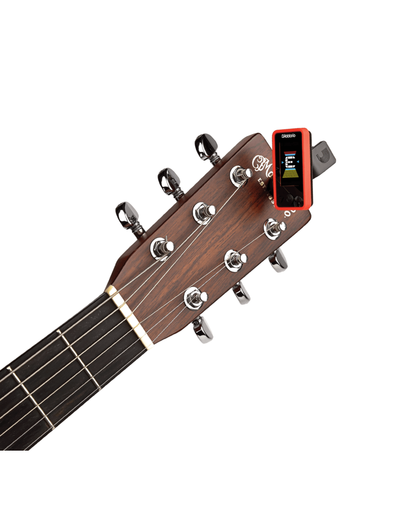 D'addario Eclipse tuner Chromatic Headstock Tuner Red