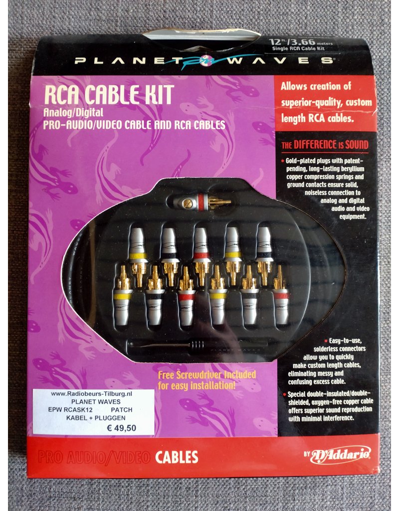 D'addario RCA cable kit