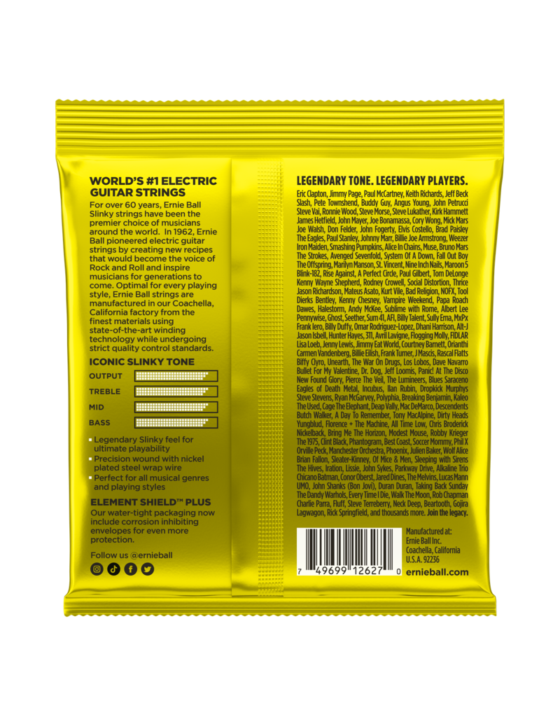 Ernie Ball 2627 Beefy slinky electric guitar strings 011-054