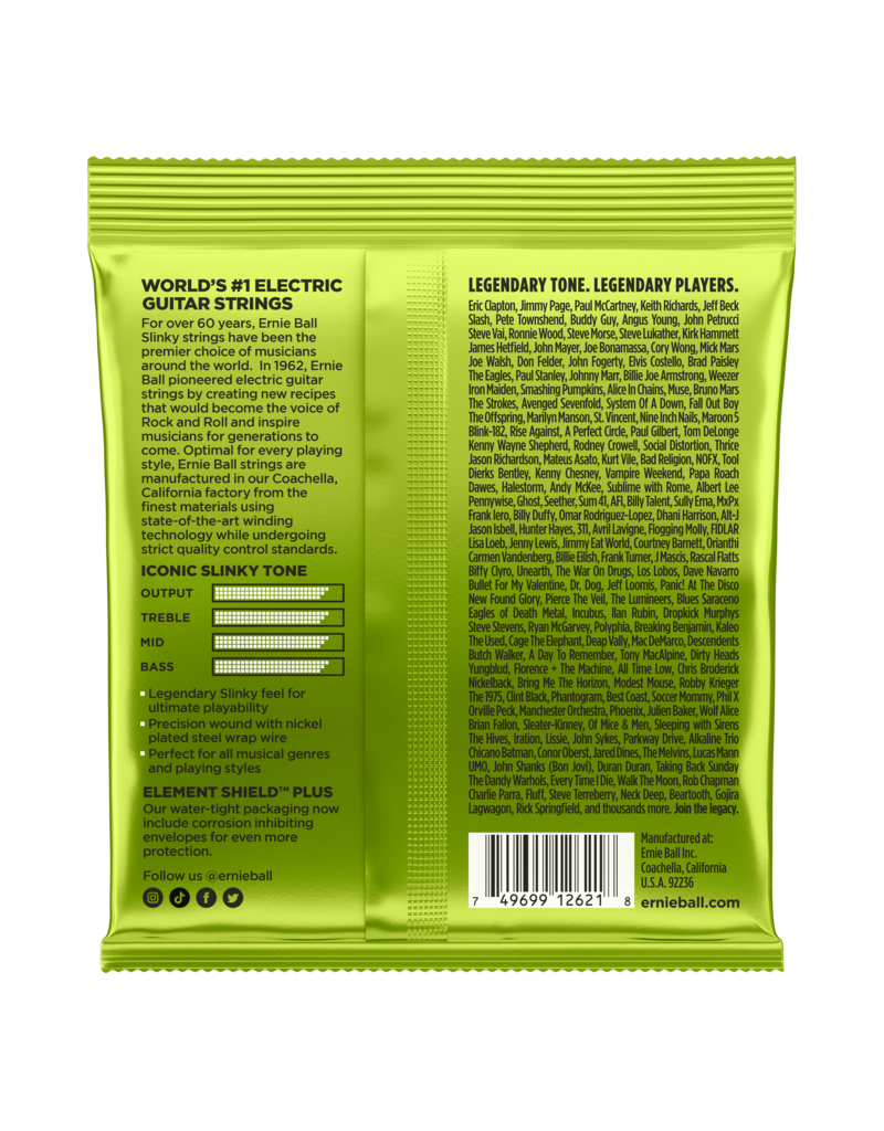 Ernie Ball 2621 Regular slinky 7-snarig electric guitar strings 010-056