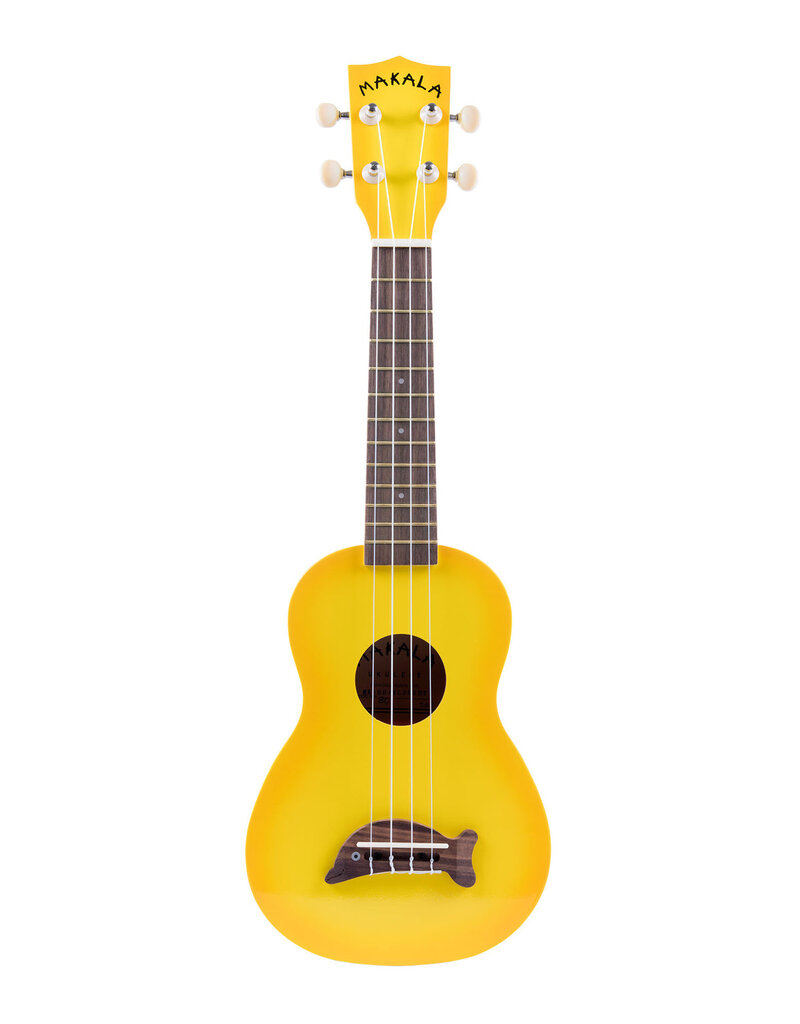 Kala Makala MK-SD/YLBURST Soprano Dolfin ukulele yellow burst