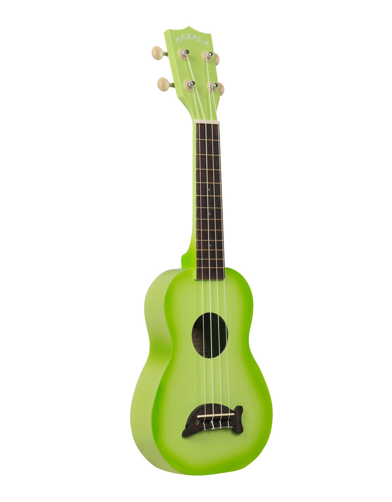 Kala Makala MK-SD/GRNBURST Soprano Dolfin ukulele green apple burst