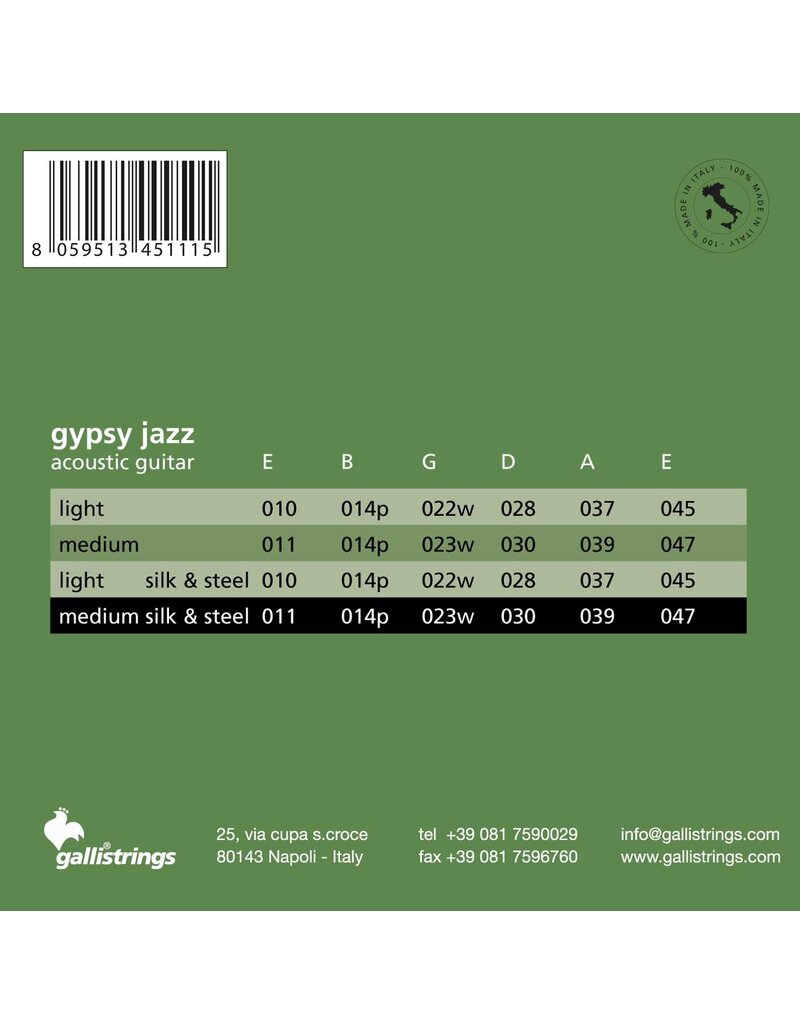 Gallistrings GSL11 Gypse Jazz Silk & Steel medium