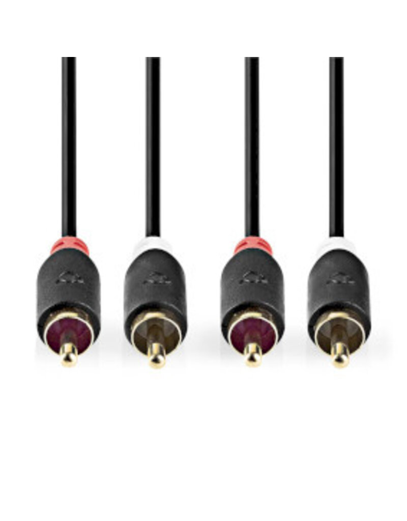 Nedis Stereo audiokabel 2x tulip naar 2x tulip 1 meter