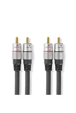 Nedis Stereo audio cable 2x rca male to 2x rca male 0,75m