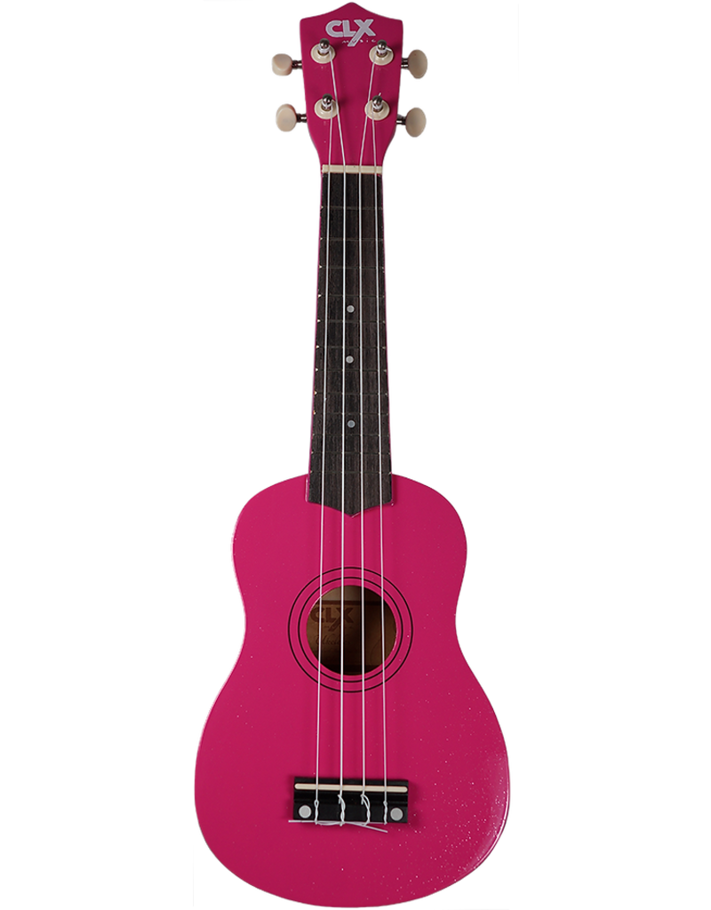 CLX Music Calista 21 sopraan ukelele Roze glitter