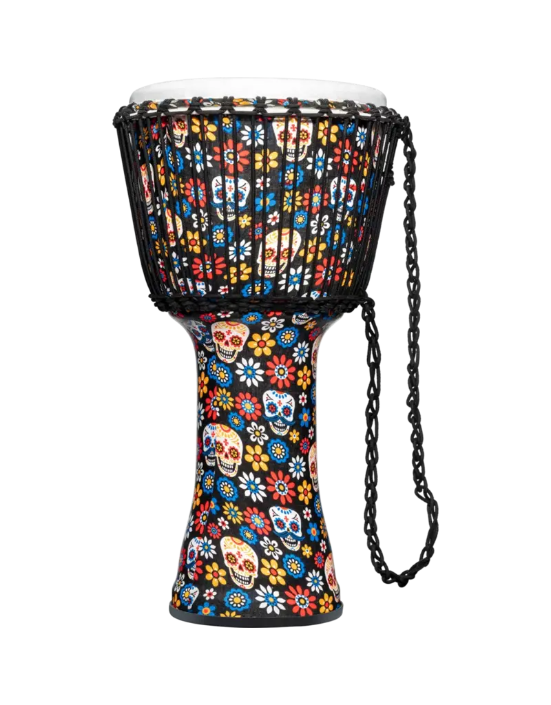 Meinl PADJ7-L-F Rope tuned 12" djembe Day of the Dead