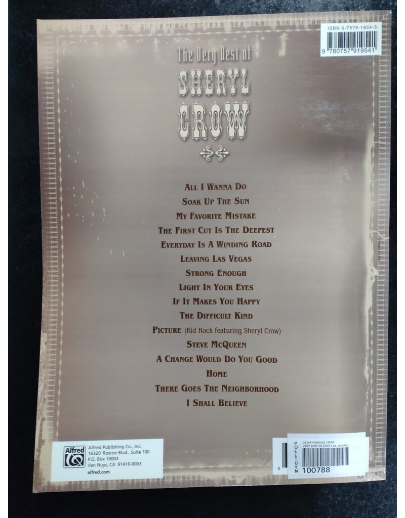 Alfred The very best of Sheryl Crow - Gitaar en Zang
