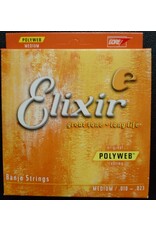Elixir 11650 Polyweb 5 snarige medium banjo snaren 010-023