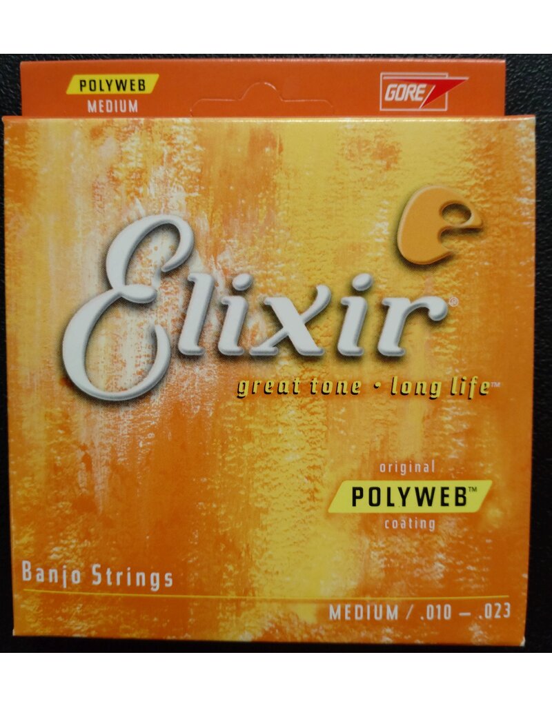 Elixir 11650 Polyweb 5 snarige medium banjo snaren 010-023