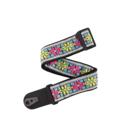D'addario Pad lock nylon guitar strap parallel flowers