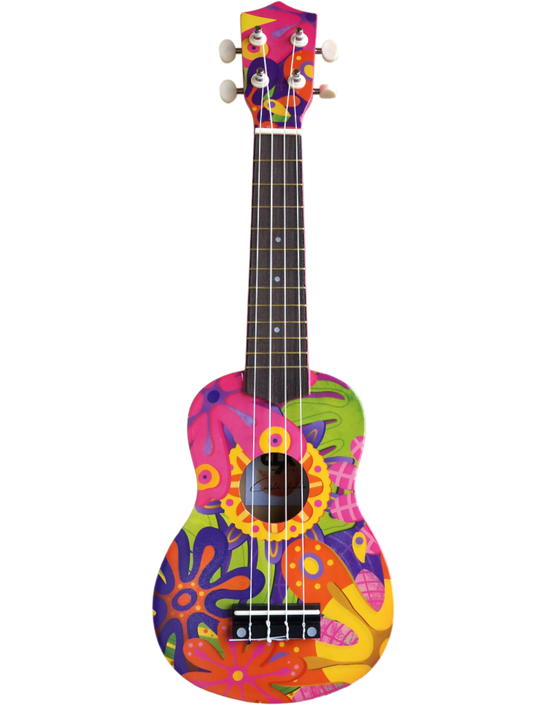 CLX Music Calista 21 sopraan ukelele flowers-2