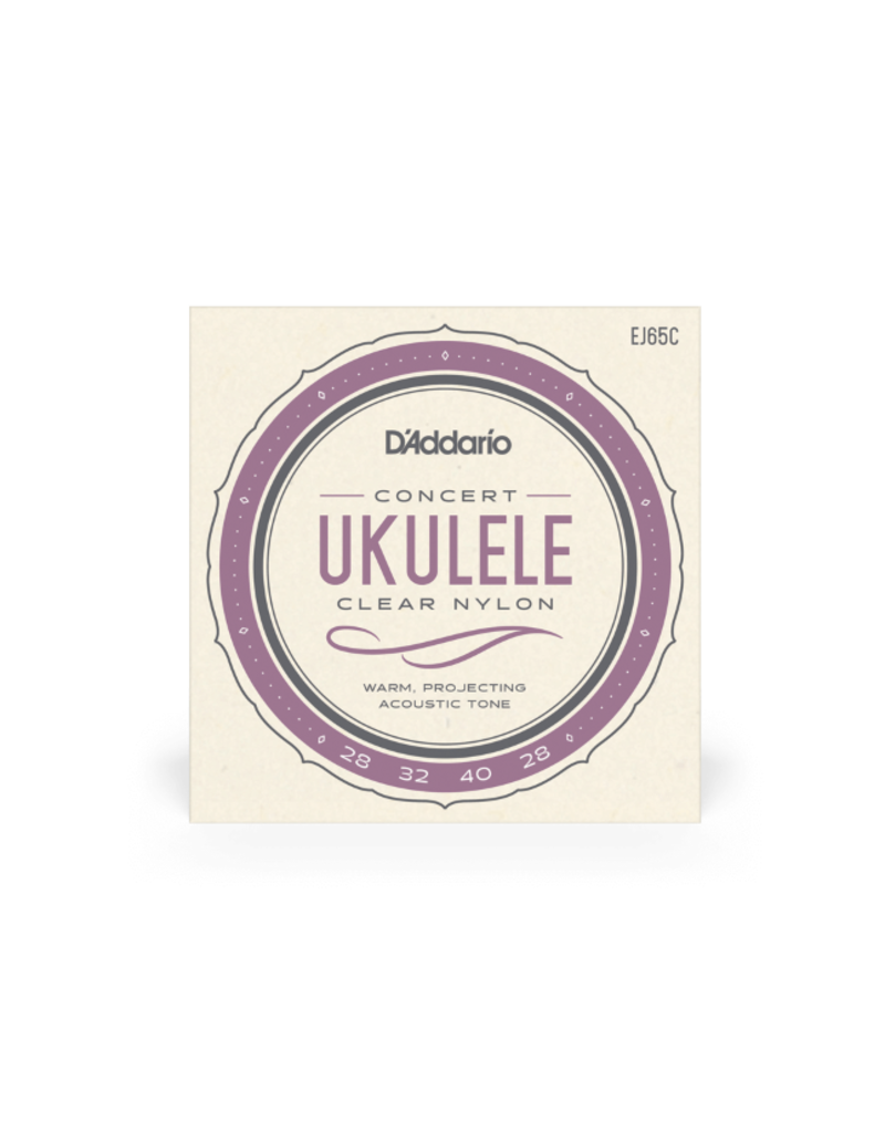 D'addario EJ65C Clear nylon concert ukulele strings