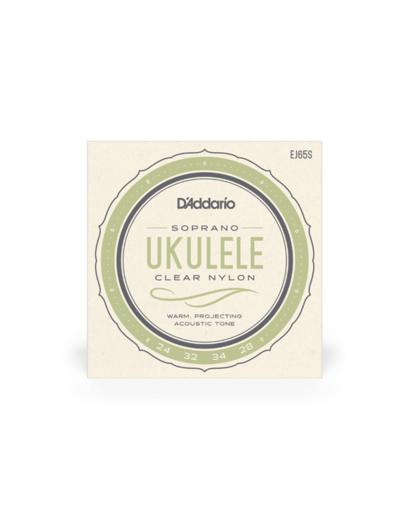 D'addario EJ65S Clear nylon sopraan ukelele snaren