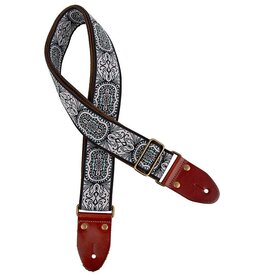 Gaucho Wit/blauwe gitaar riem