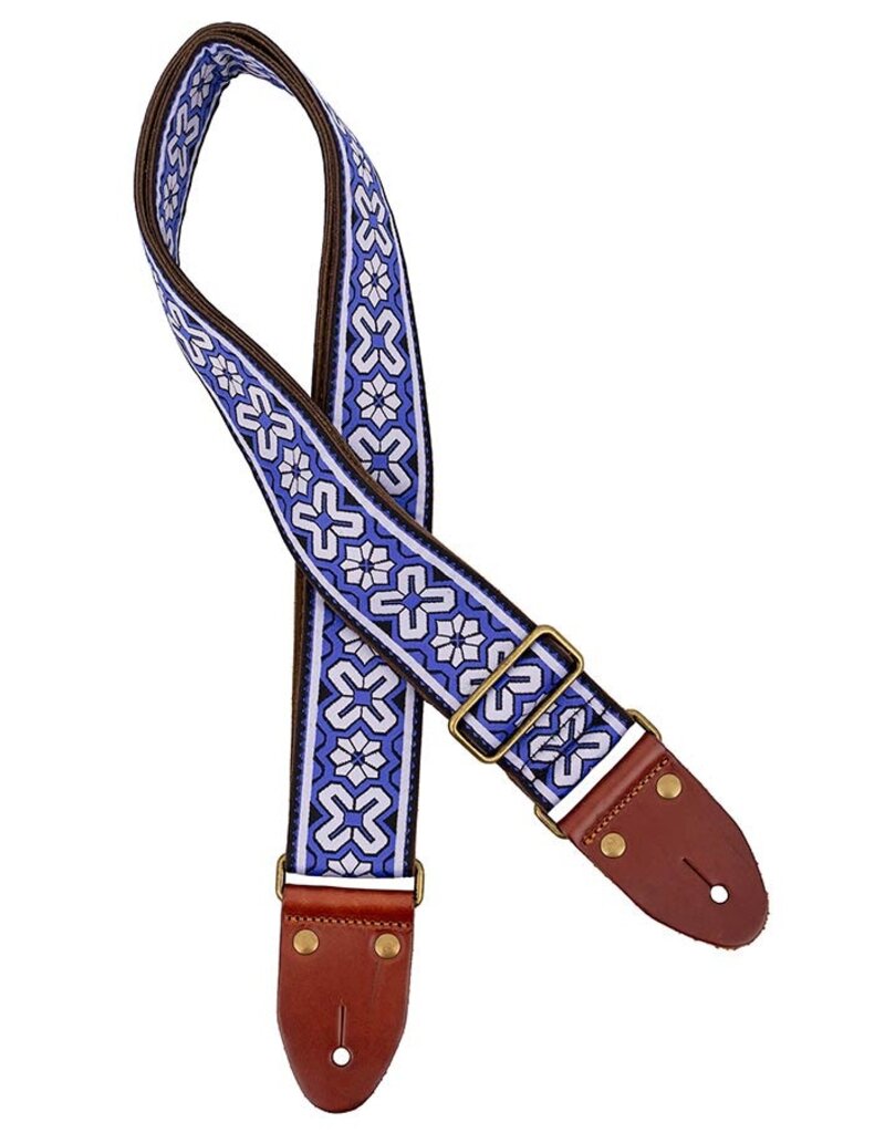 Gaucho Classic jacquard series purple guitar strap