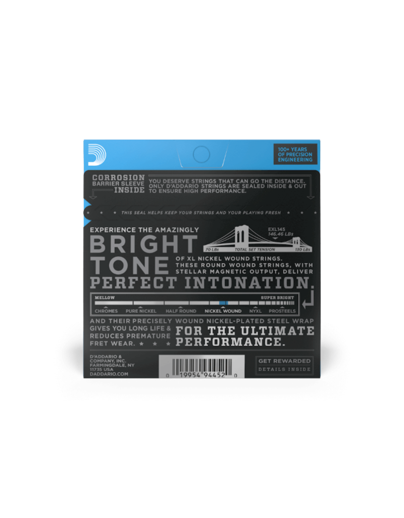 D'addario EXL145 Heavy plain 3rd elektrische gitaar snaren 012-054