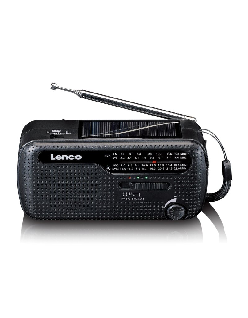 Lenco MCR-113 Draagbare opwindbare noodradio, zaklamp en powerbank in één