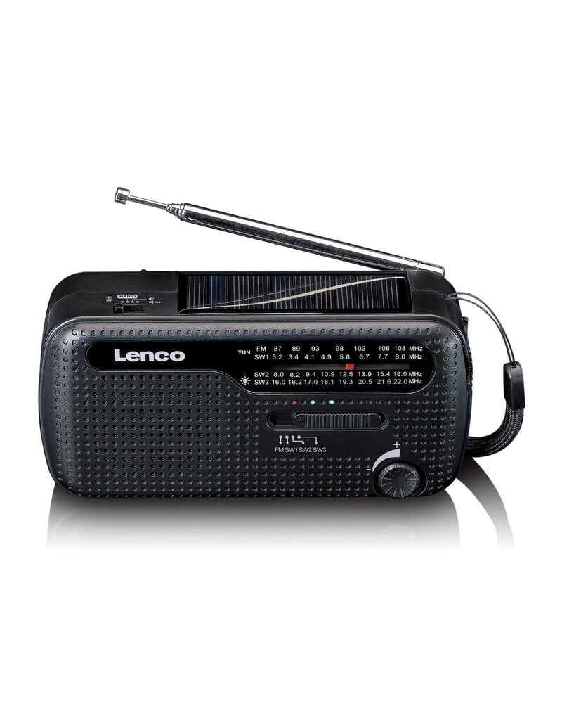 Lenco MCR-113  Portable wind-up emergency radio, flashlight and power bank in one