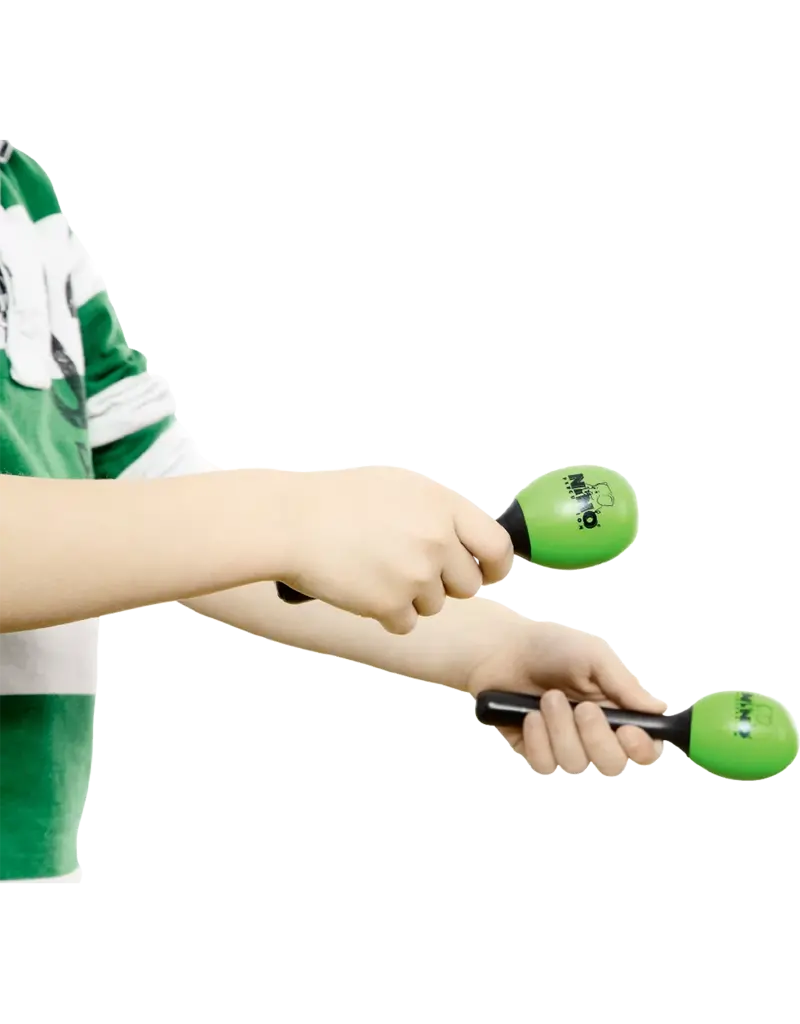 NINO 569GG Gegoten ABS egg maracas groen