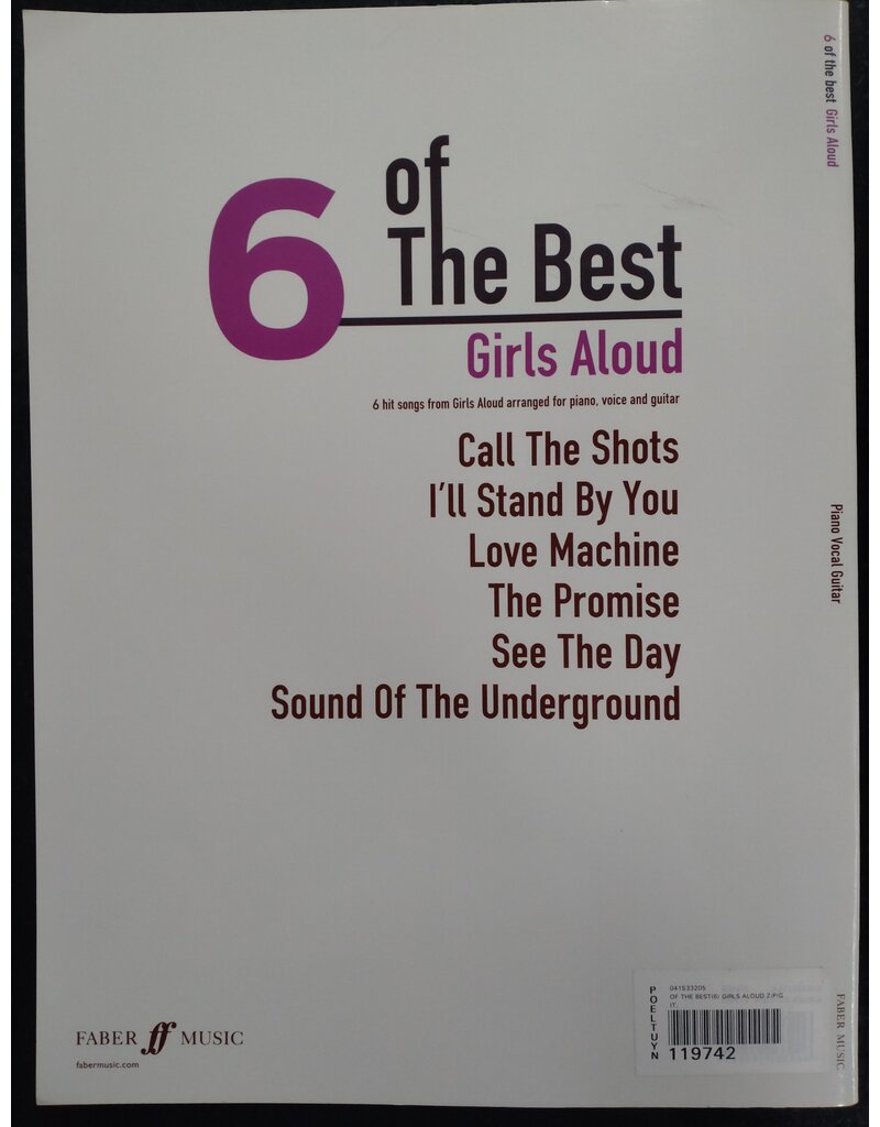 Faber Music Girls Aloud - 6 of The Best - Piano, Zang en Gitaar