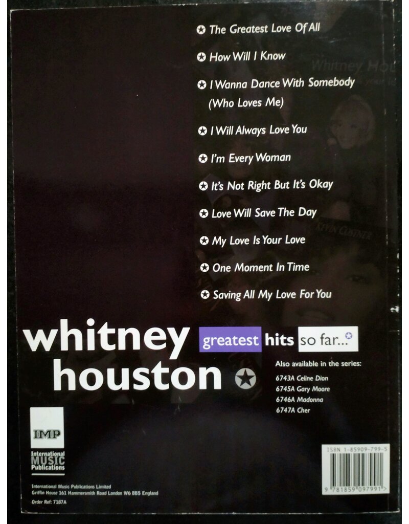 IMP Whitney Houston - Greatest Hits so far... - Piano, Vocal and Guitar
