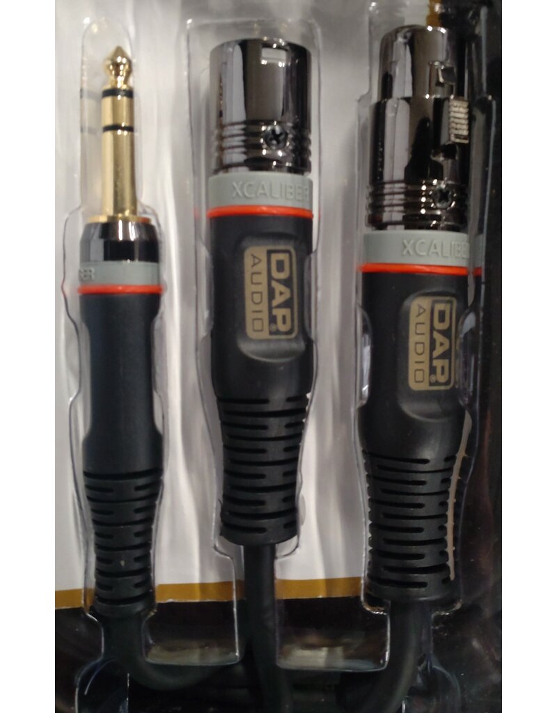 Dap Audio XGL44150 Insert kabel TRS Jack split naar XLR Male en XLR Female 1,5 meter