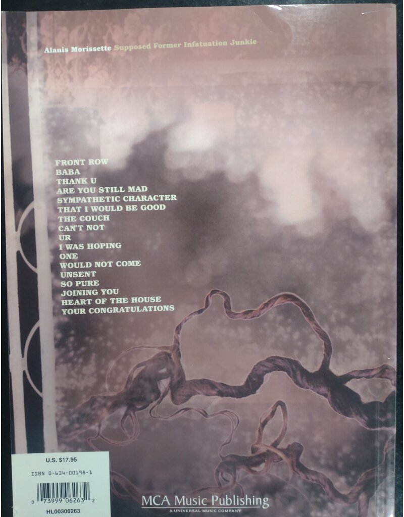 Hal Leonard Alanis Morissette - Supposed Former Infatuation Junkie - Piano, Vocal and Guitar