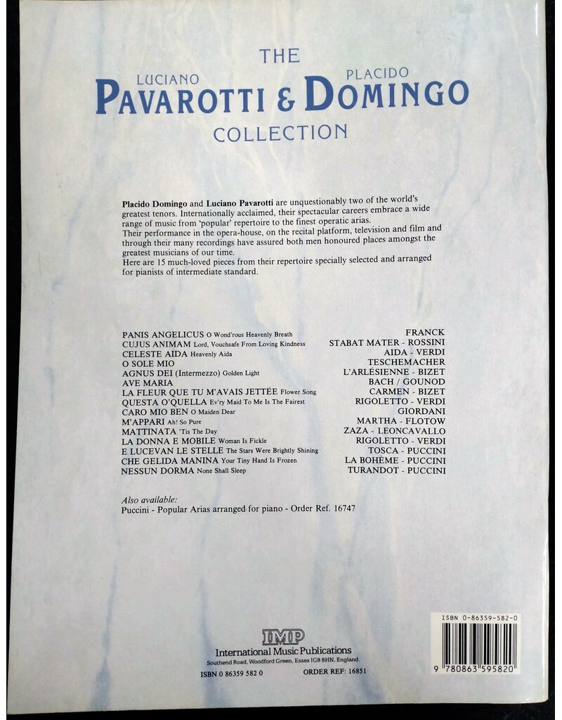IMP The Pavarotti & Domingo Collection - Songbook for Piano
