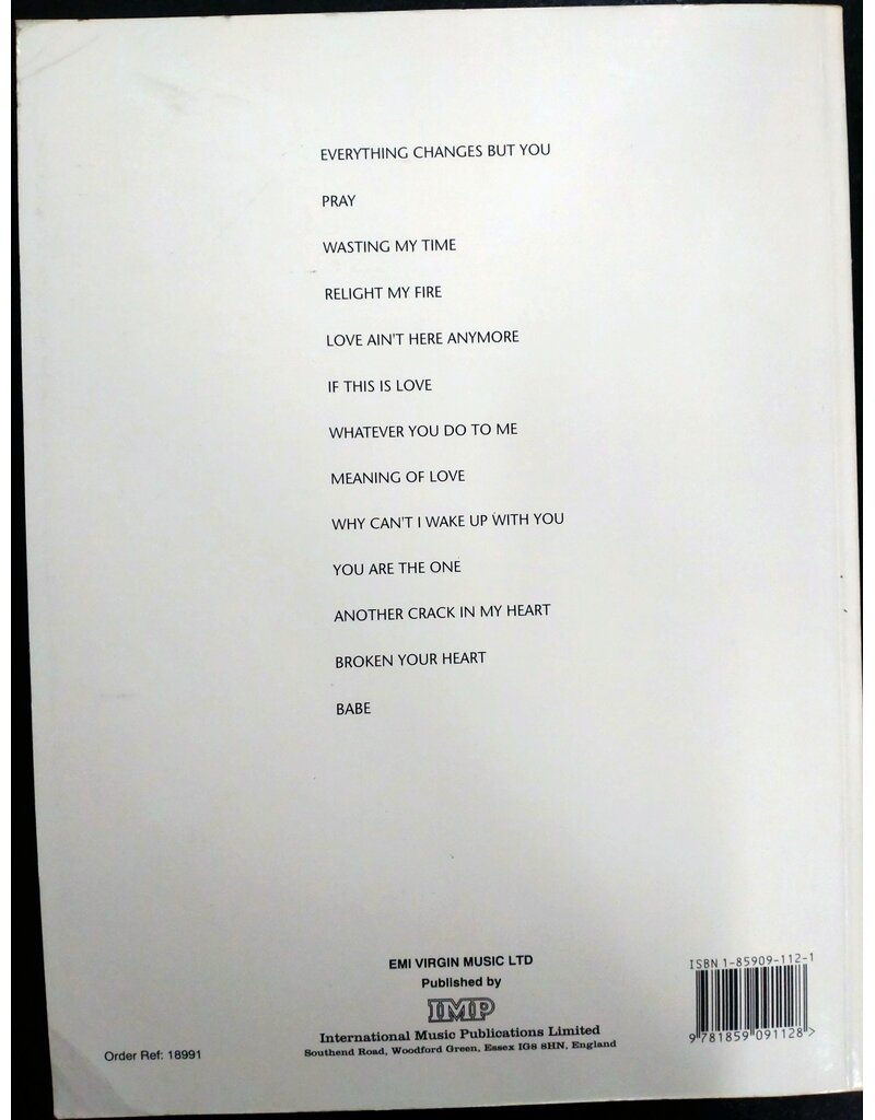 IMP Take That - Everything Changes - Piano, Vocal and Guitar