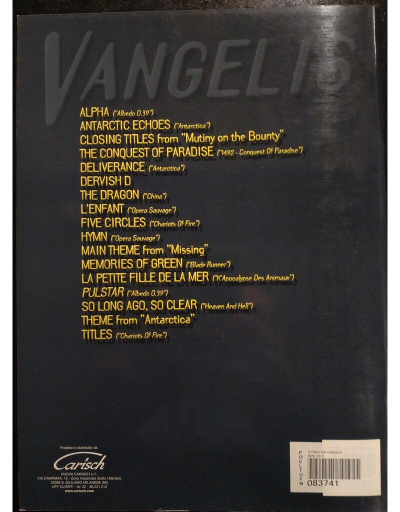 Carisch The Best of Vangelis - Piano